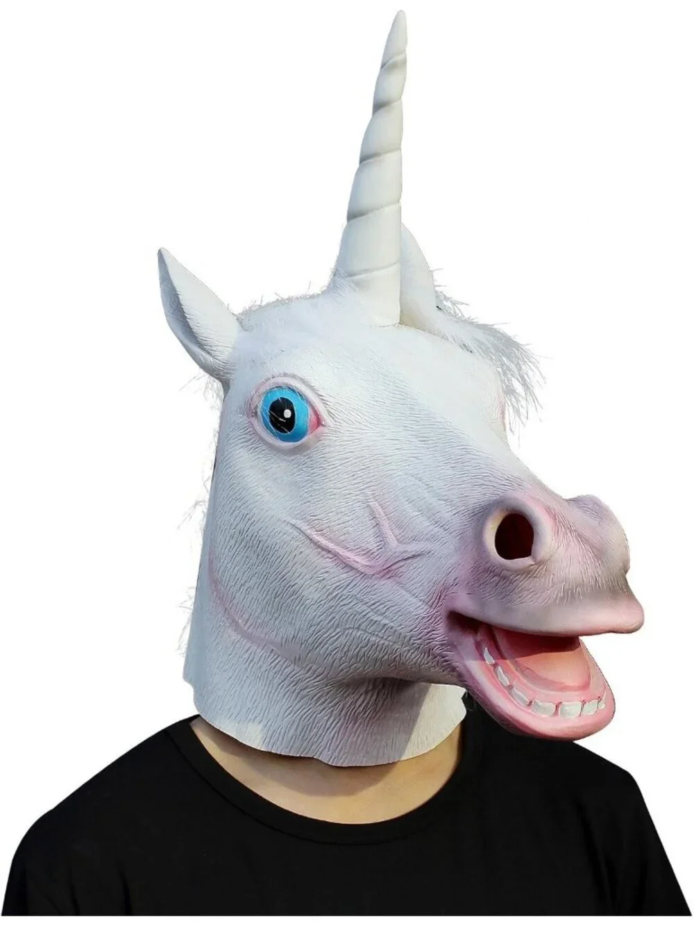 Women's Scary Creepy Cosplay Latex Halloween Parties Party Unicorn Head Mask